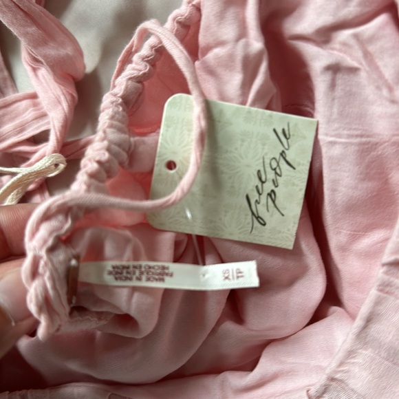 Free People Marina Mini Babydoll dress in Pink Combo size XS *FLAWED* NWT - Picture 12 of 15
